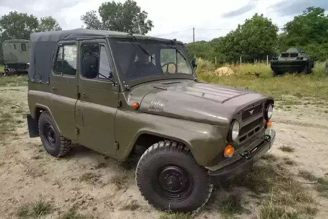 uaz 3d model russian army jeep 3D model