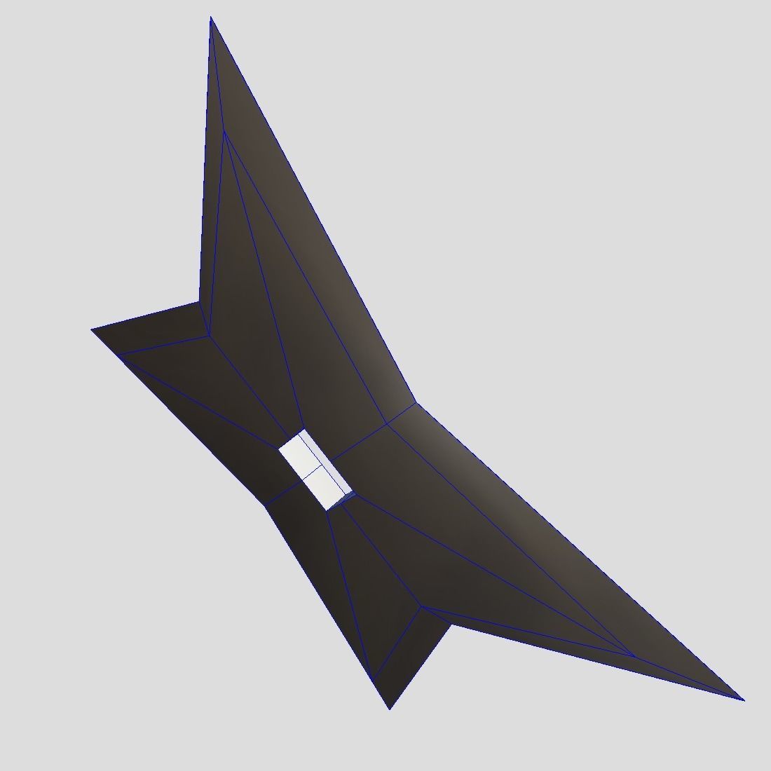 Shuriken 5 metal star Low-poly 3D model_7