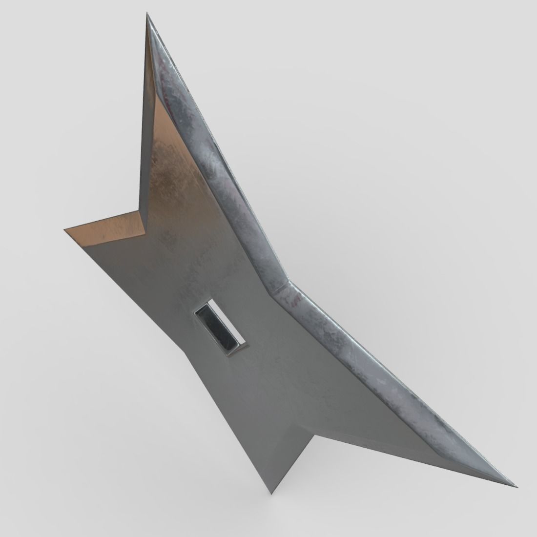 Shuriken 5 metal star Low-poly 3D model_6