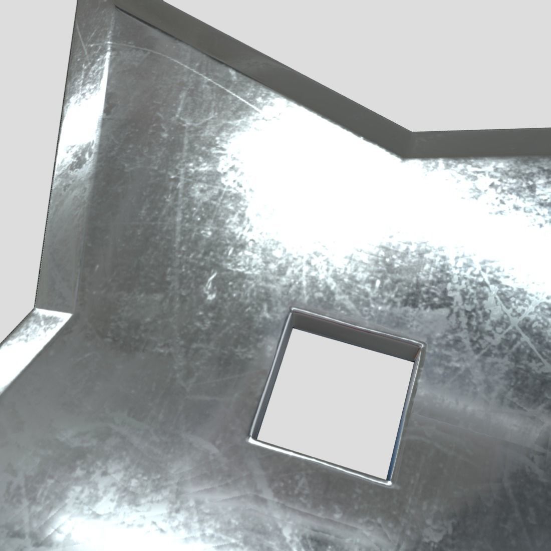 Shuriken 5 metal star Low-poly 3D model_12