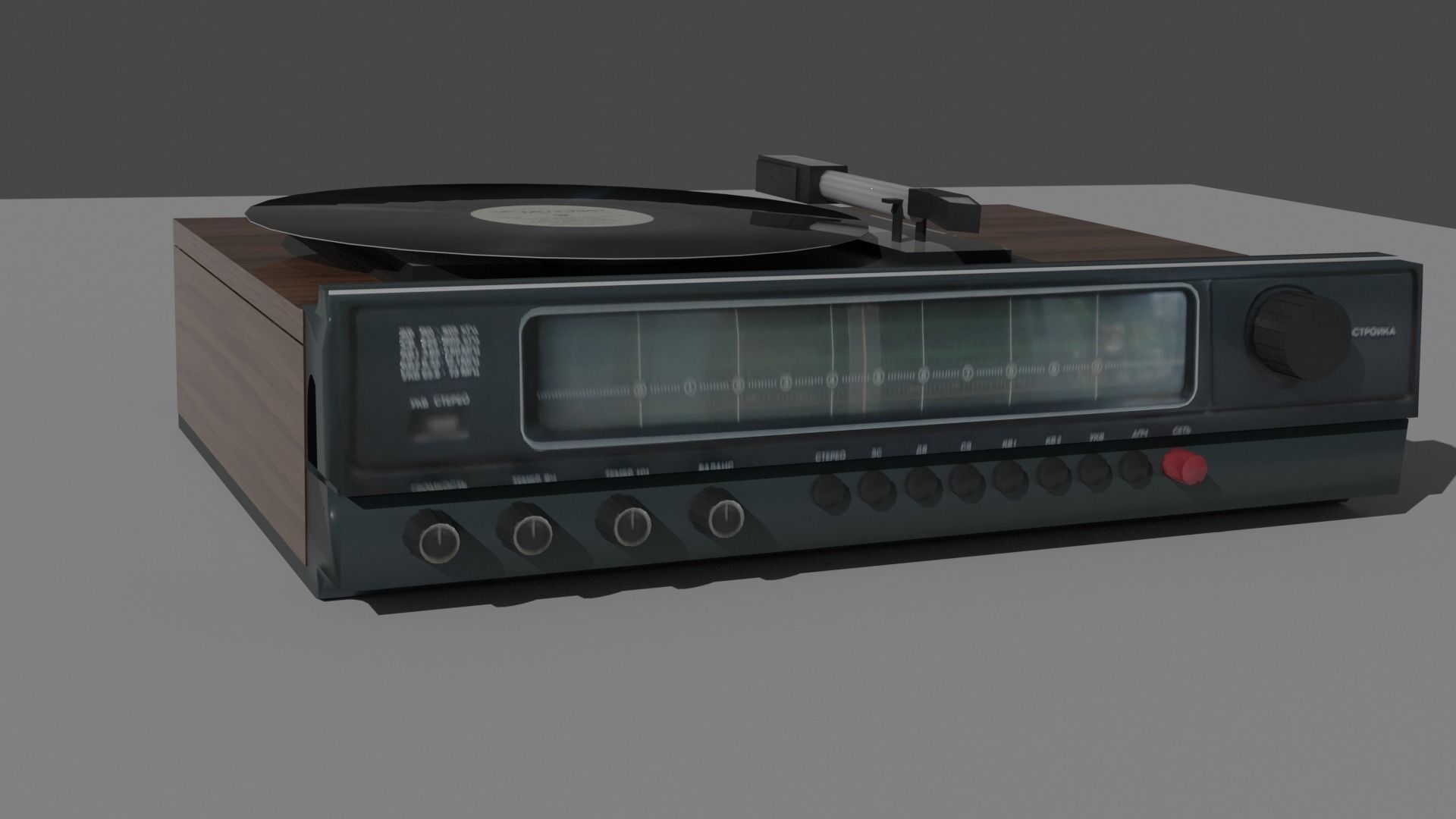Stereo Laserdisc Low-poly 3D model_2