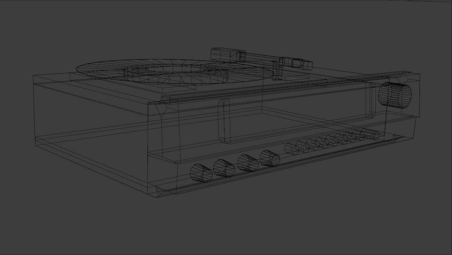 Stereo Laserdisc Low-poly 3D model_1