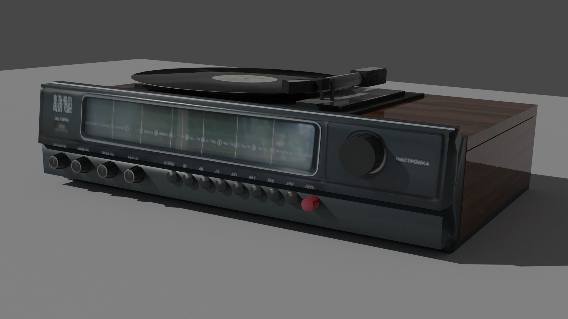 Stereo Laserdisc Low-poly 3D model_19