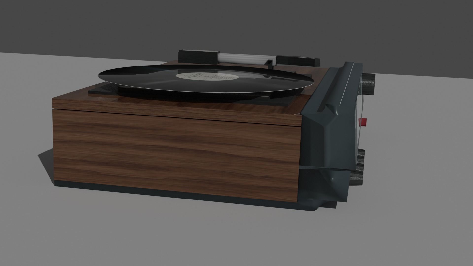 Stereo Laserdisc Low-poly 3D model_5