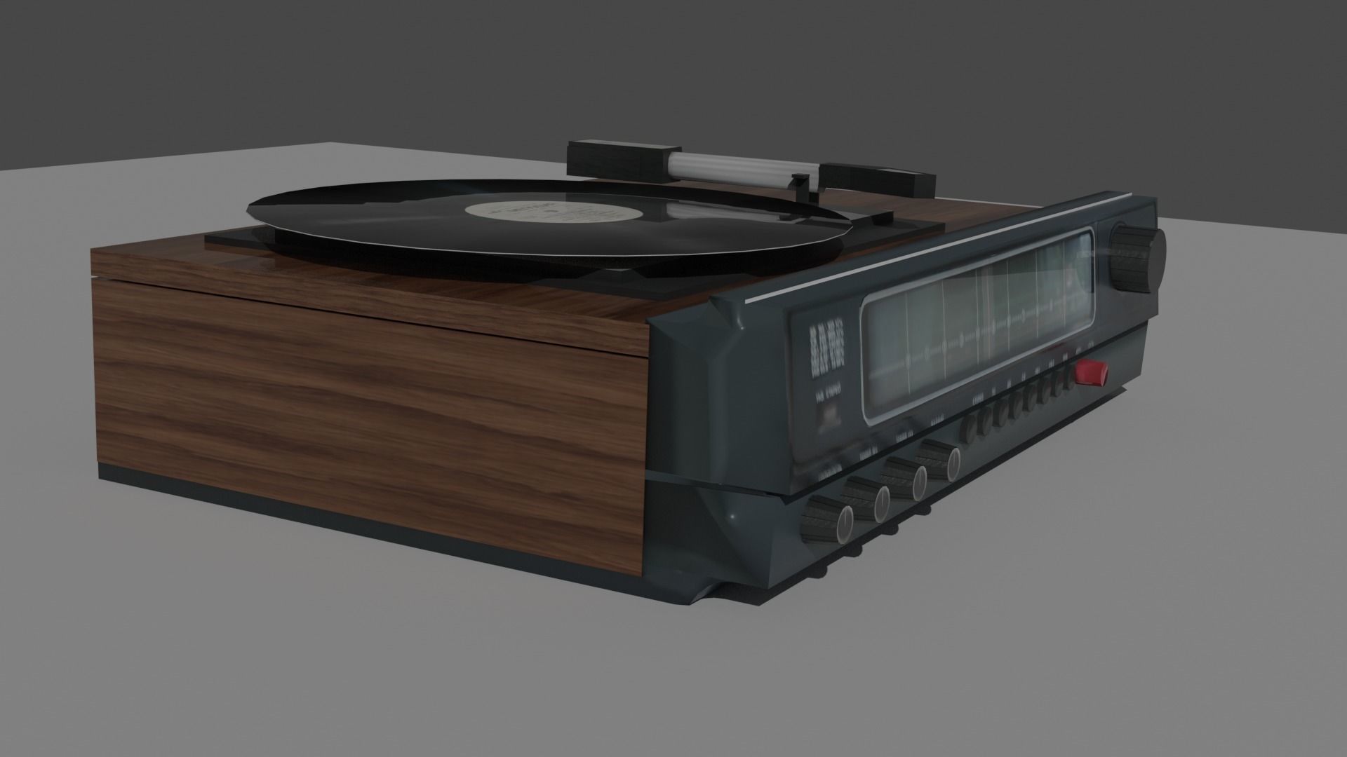 Stereo Laserdisc Low-poly 3D model_4