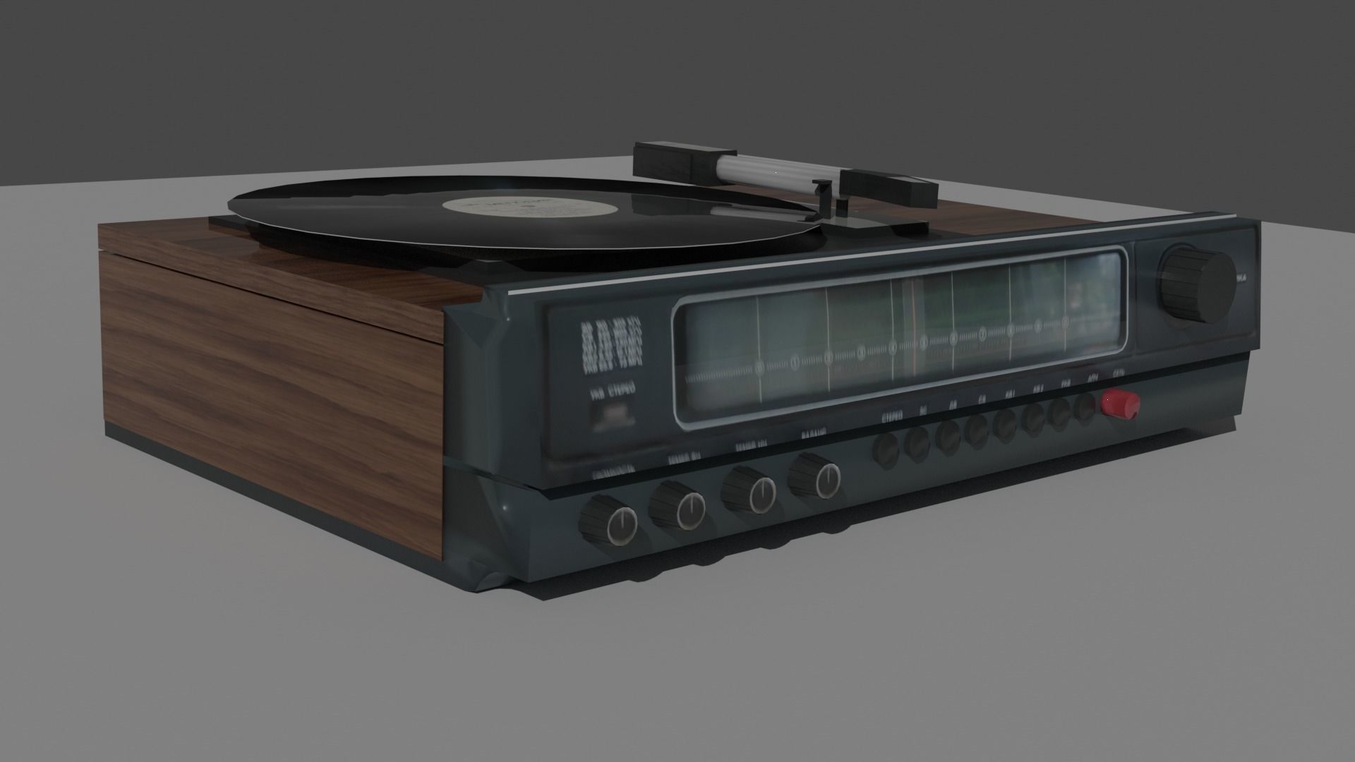 Stereo Laserdisc Low-poly 3D model_3