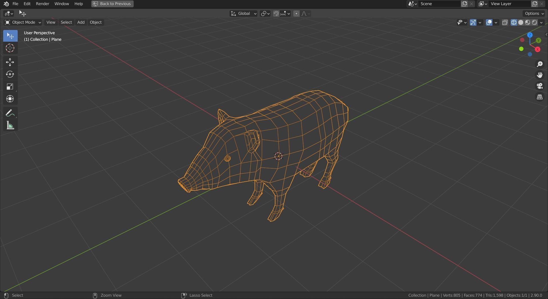 Cartoon Boar Family Low-poly 3D model_19