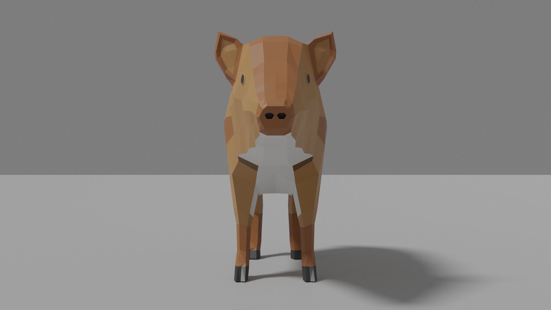 Cartoon Boar Family Low-poly 3D model_17