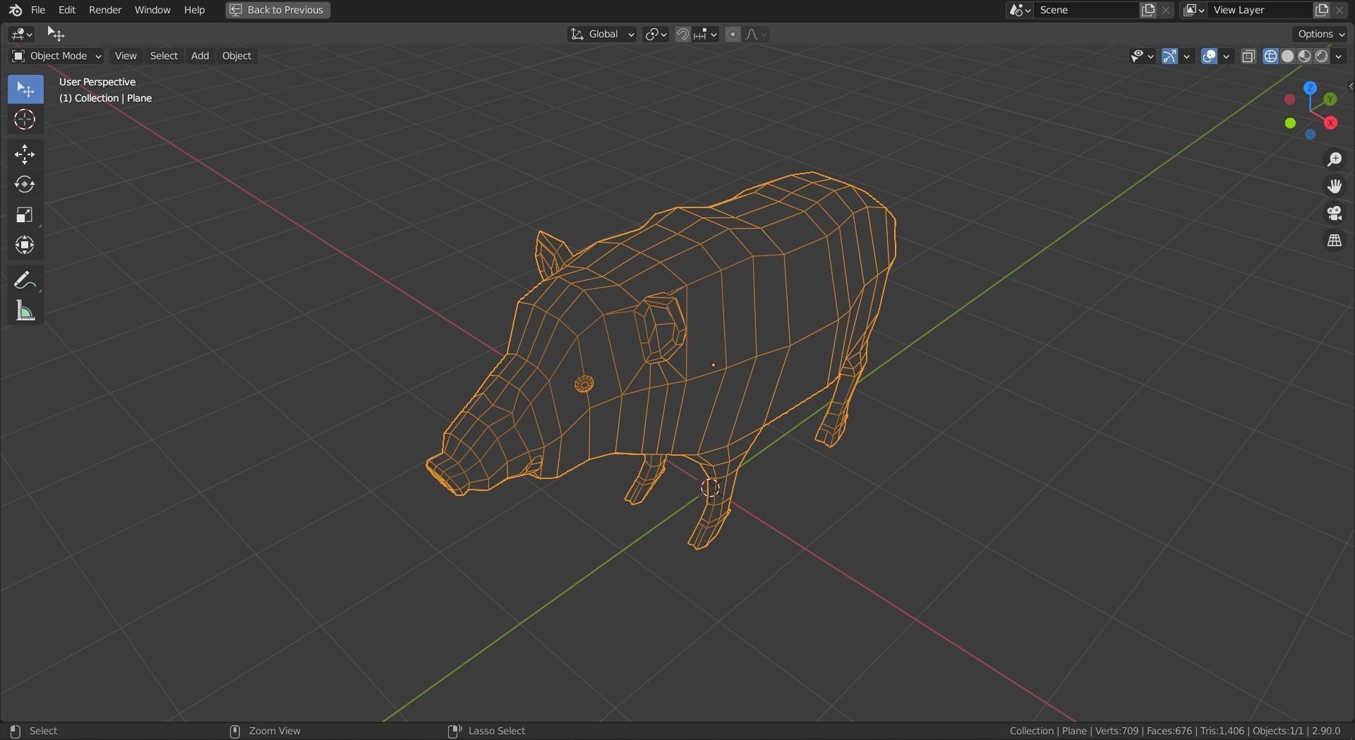 Cartoon Boar Family Low-poly 3D model_7