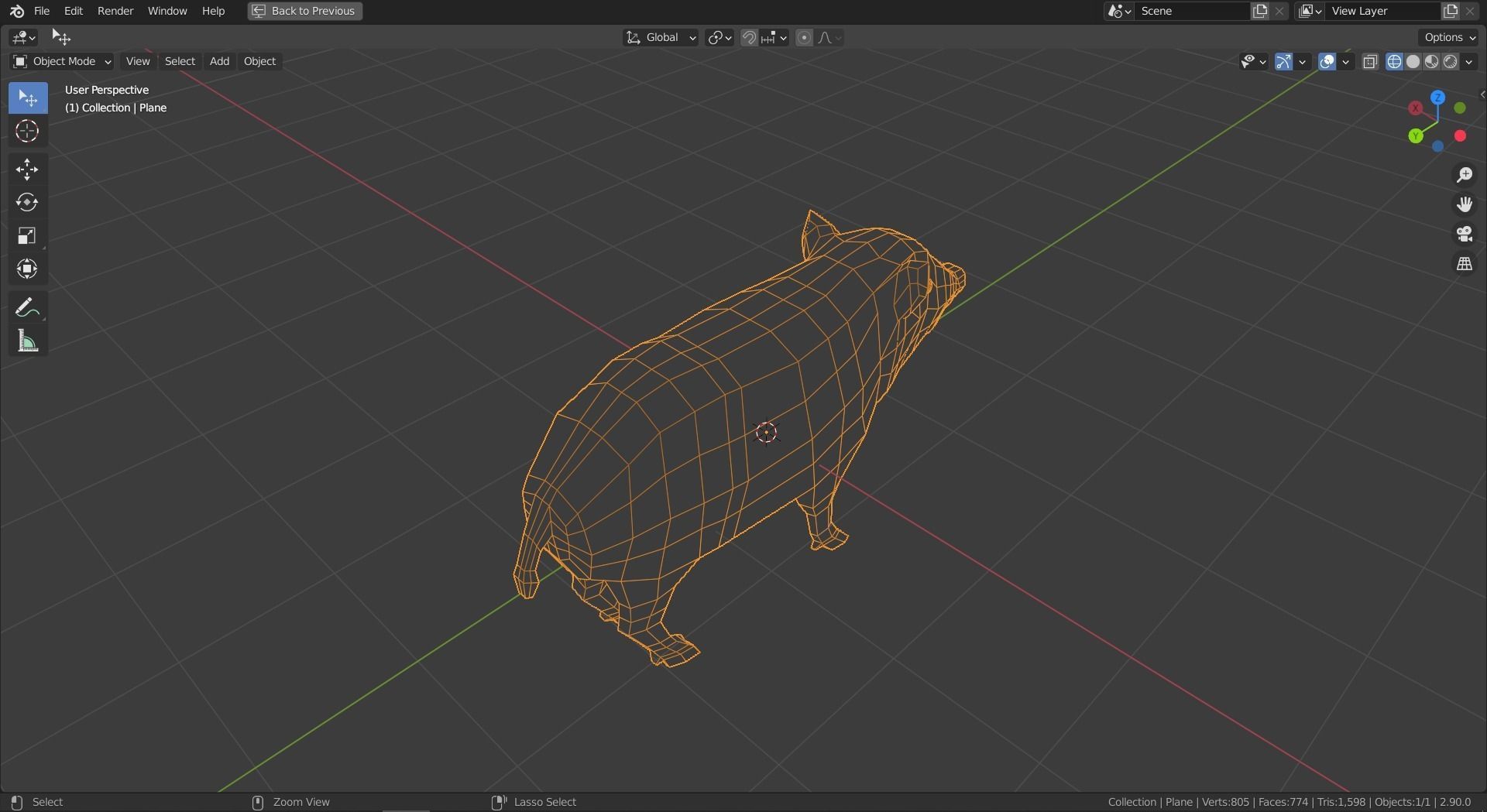 Cartoon Boar Family Low-poly 3D model_20