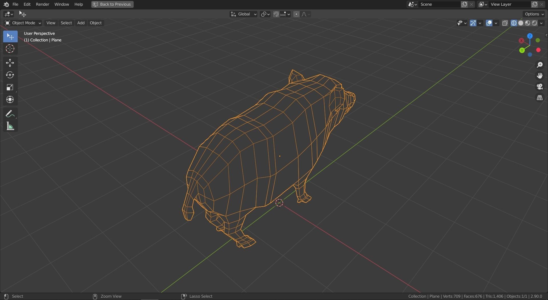 Cartoon Boar Family Low-poly 3D model_8