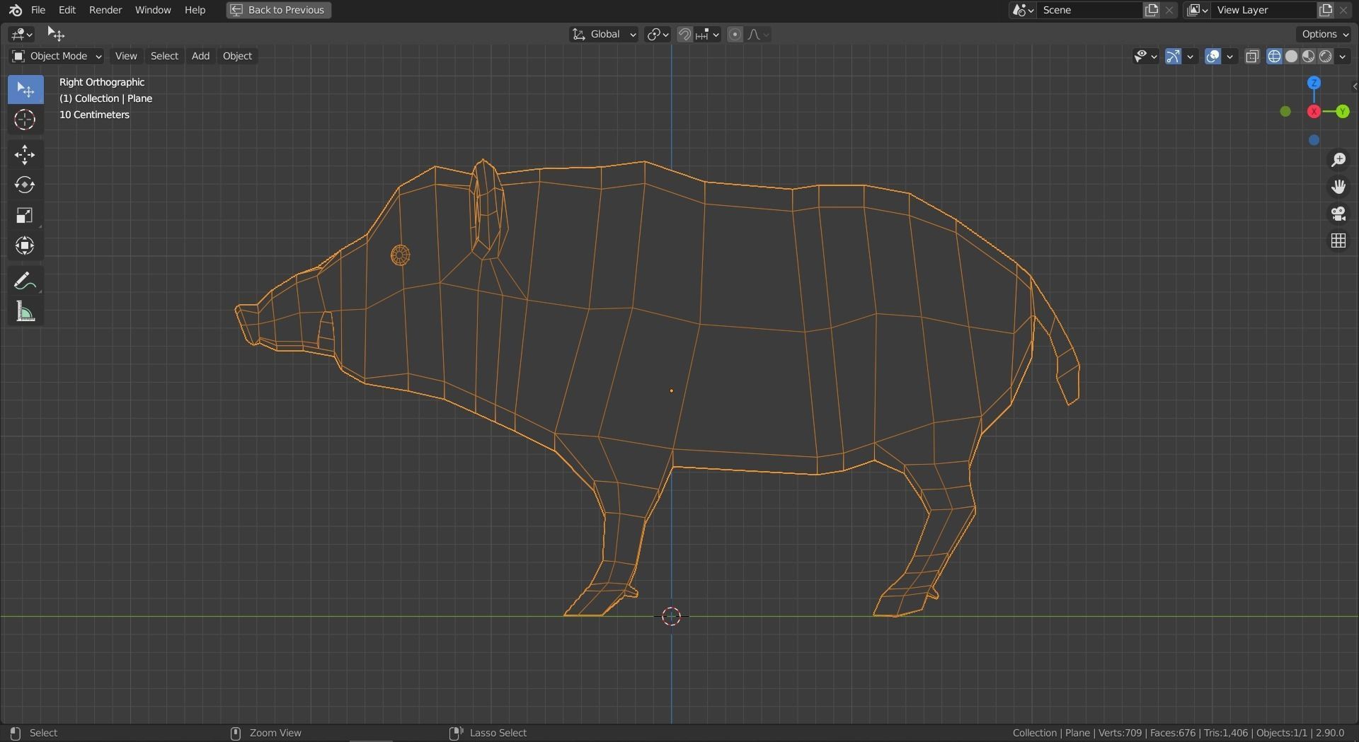 Cartoon Boar Family Low-poly 3D model_9