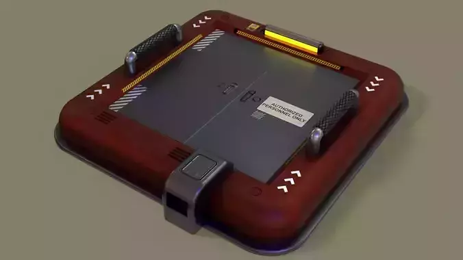 Sci-Fi Floor Access Door PBR LOWPOLY GAMEREADY