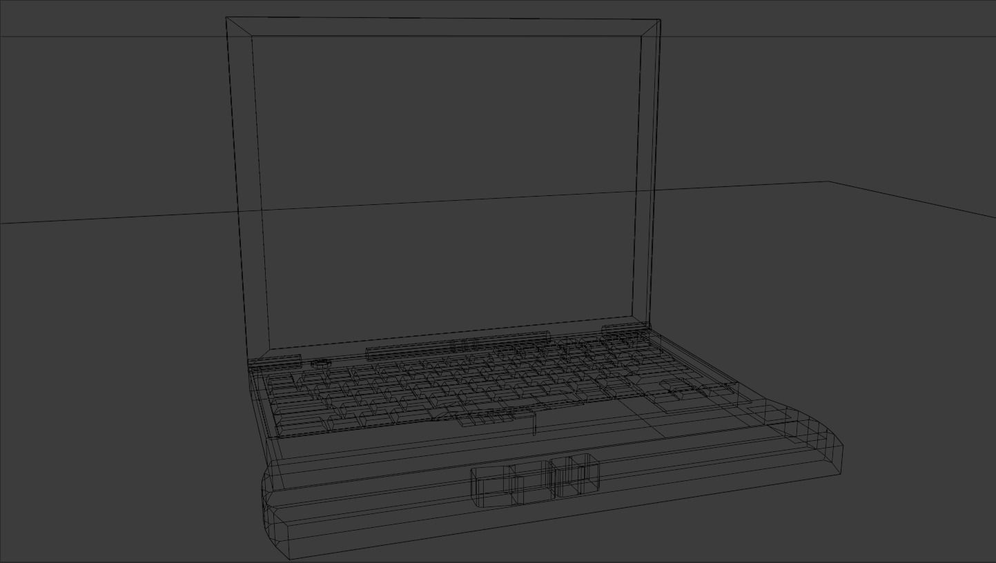 Old Notebook Low-poly 3D model_2