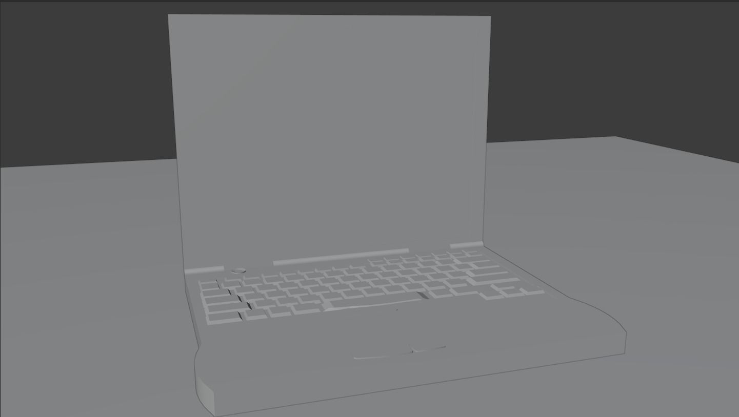 Old Notebook Low-poly 3D model_1