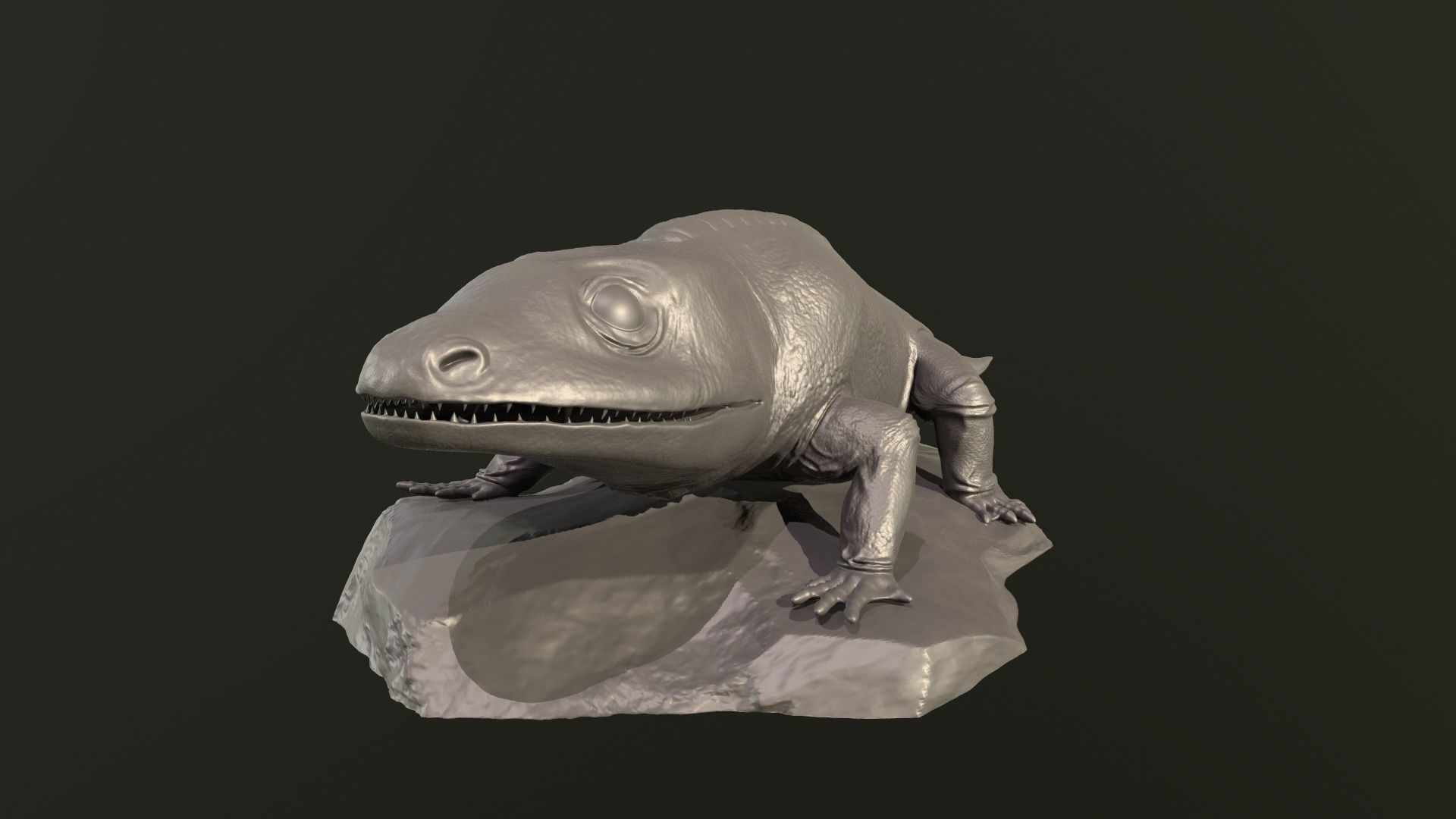 Cacops aspidephorus 3D print model_3