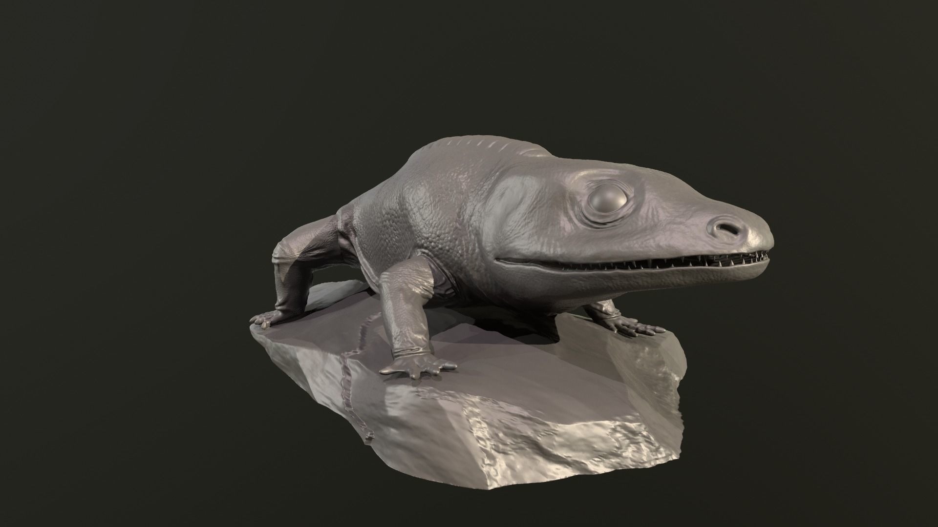 Cacops aspidephorus 3D print model_4