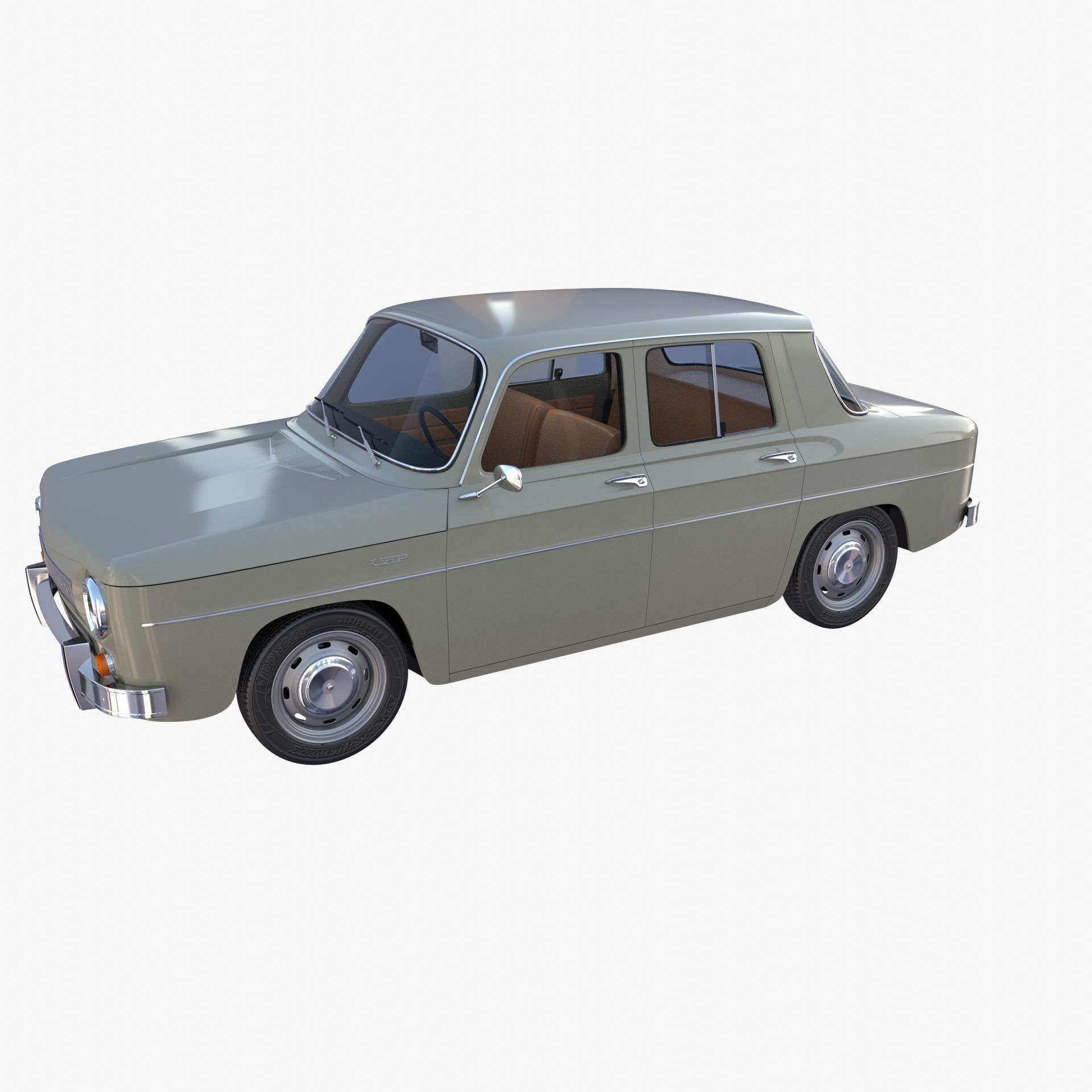 Dacia 1100 with interior Gray 3D model_8