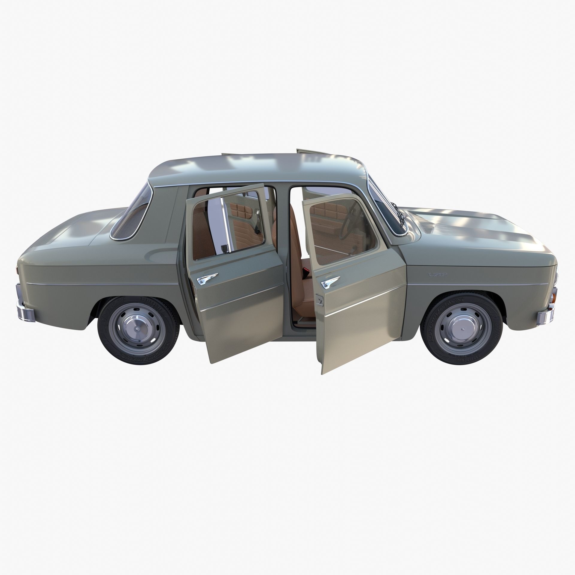 Dacia 1100 with interior Gray 3D model_27