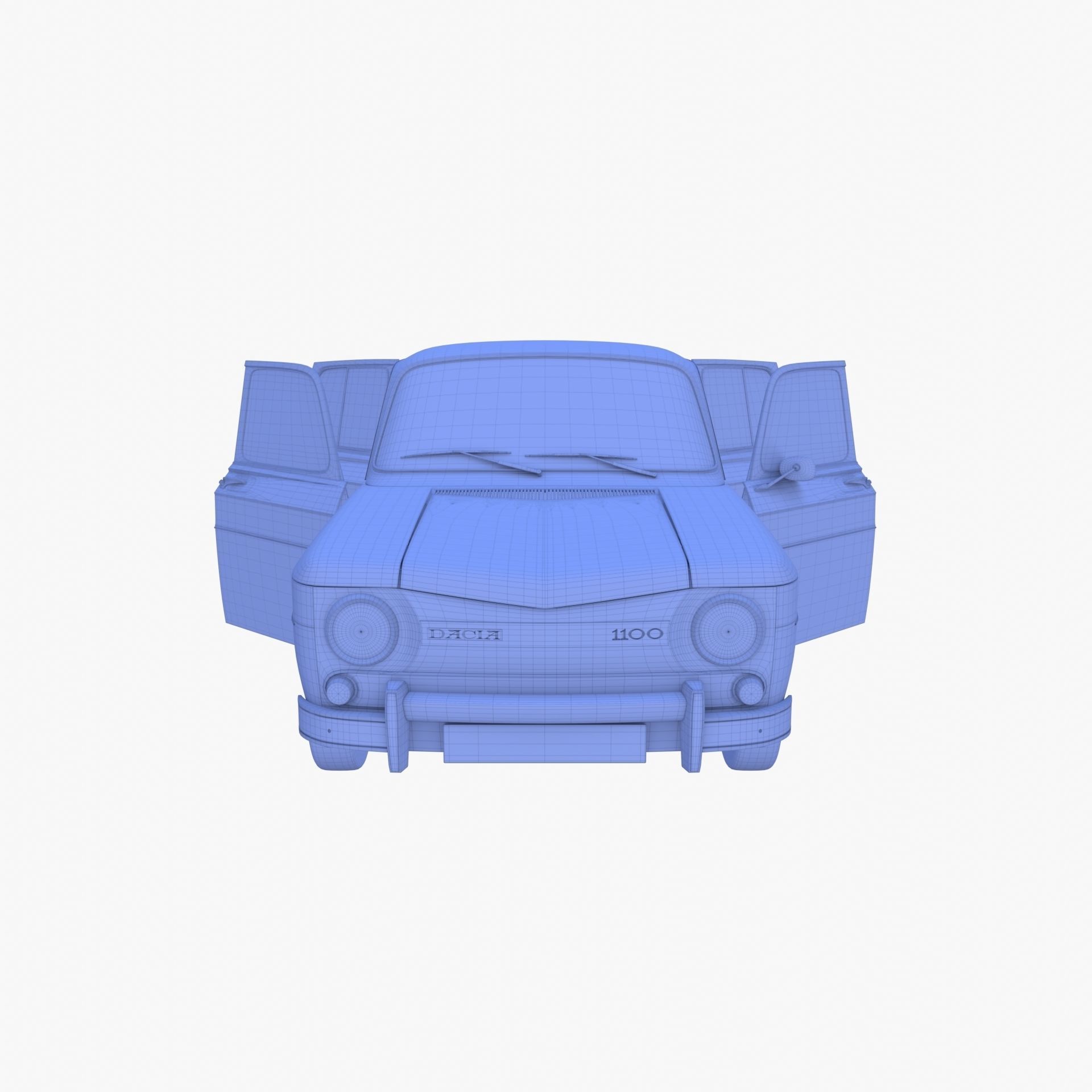 Dacia 1100 with interior Gray 3D model_34