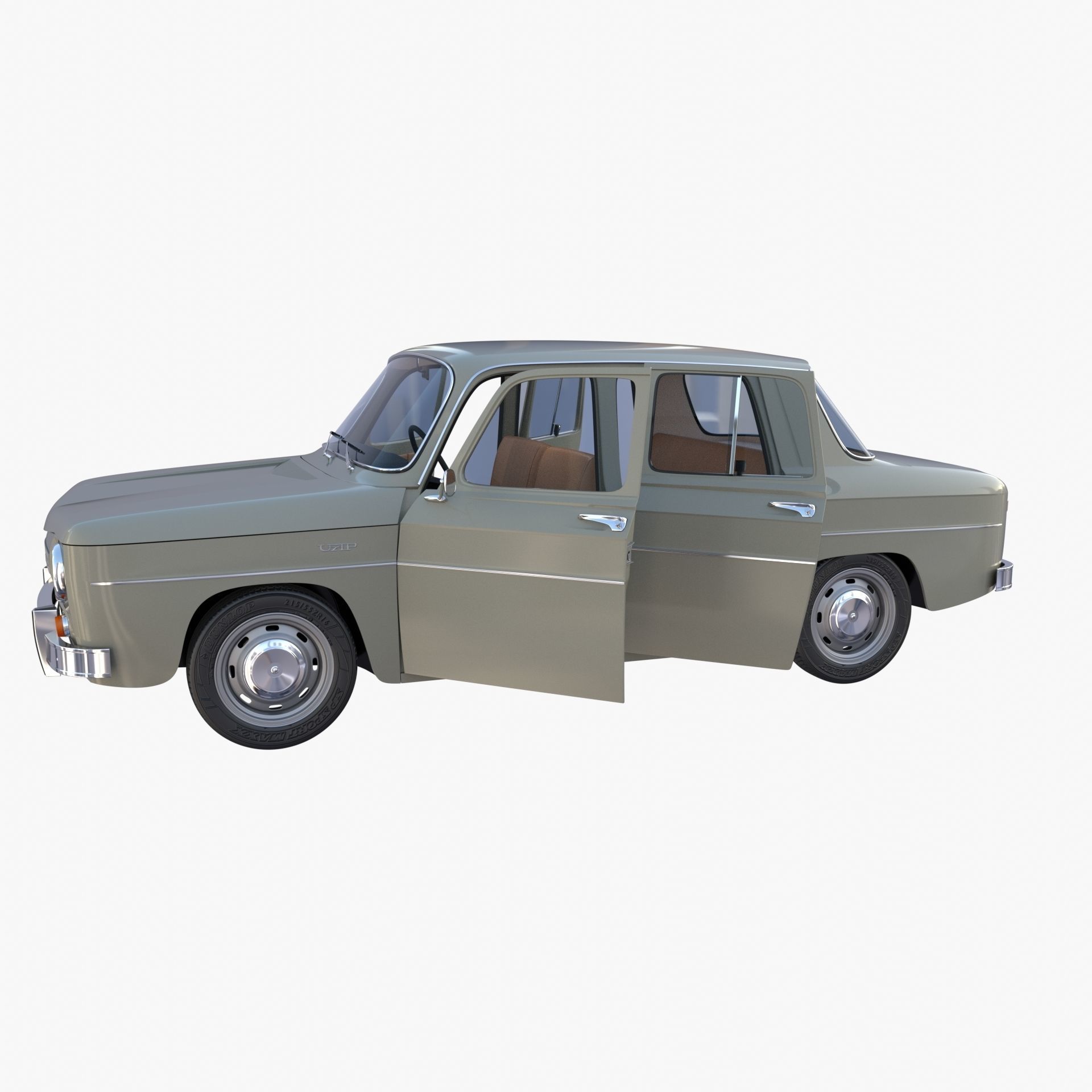 Dacia 1100 with interior Gray 3D model_17