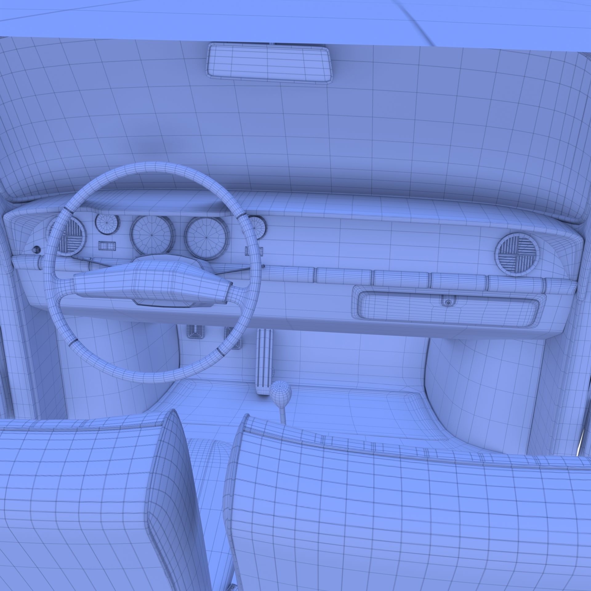 Dacia 1100 with interior Gray 3D model_38