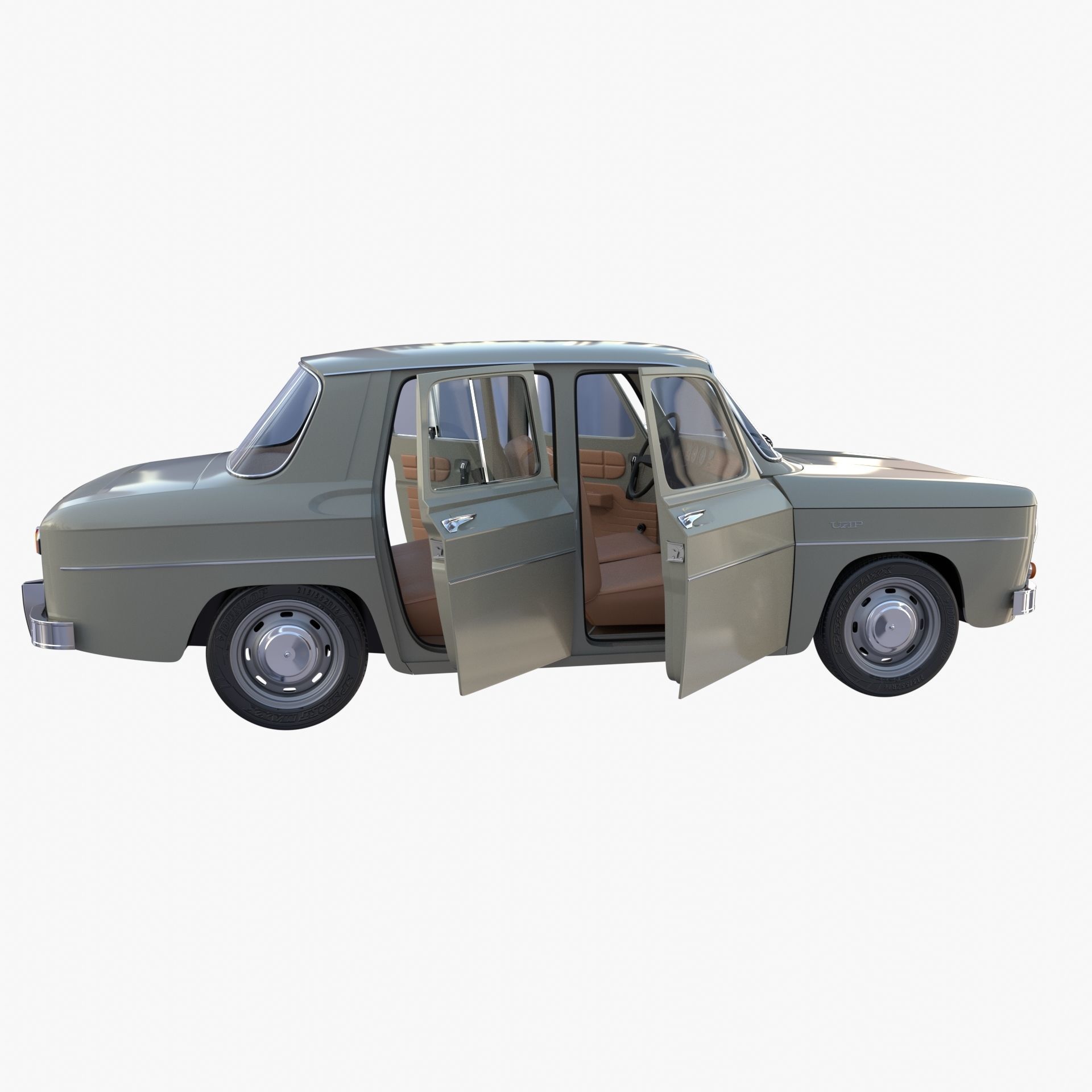 Dacia 1100 with interior Gray 3D model_20