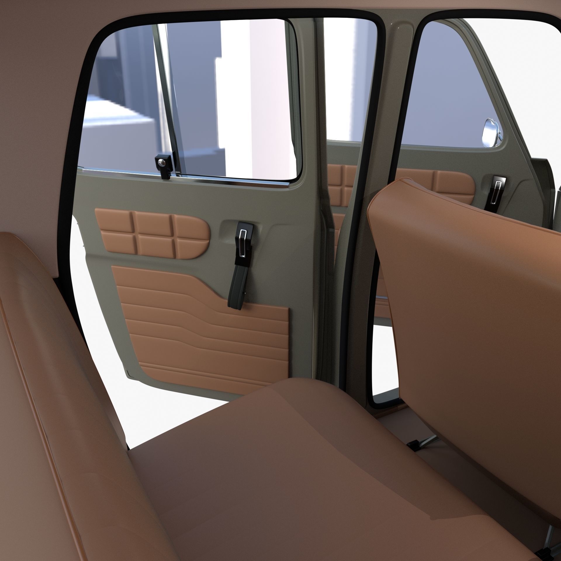 Dacia 1100 with interior Gray 3D model_33