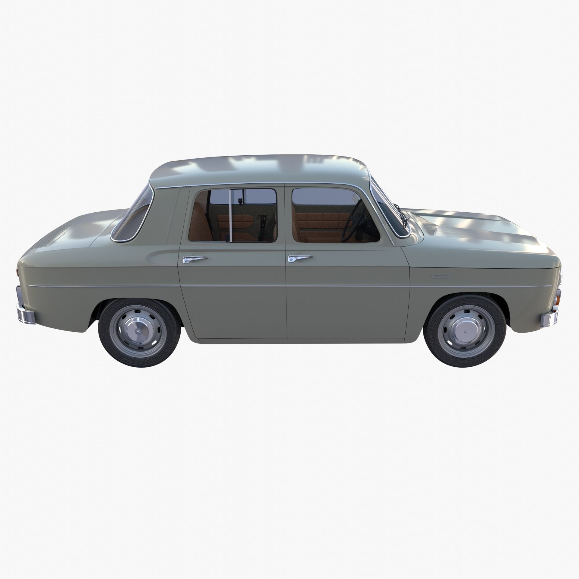 Dacia 1100 with interior Gray 3D model_11