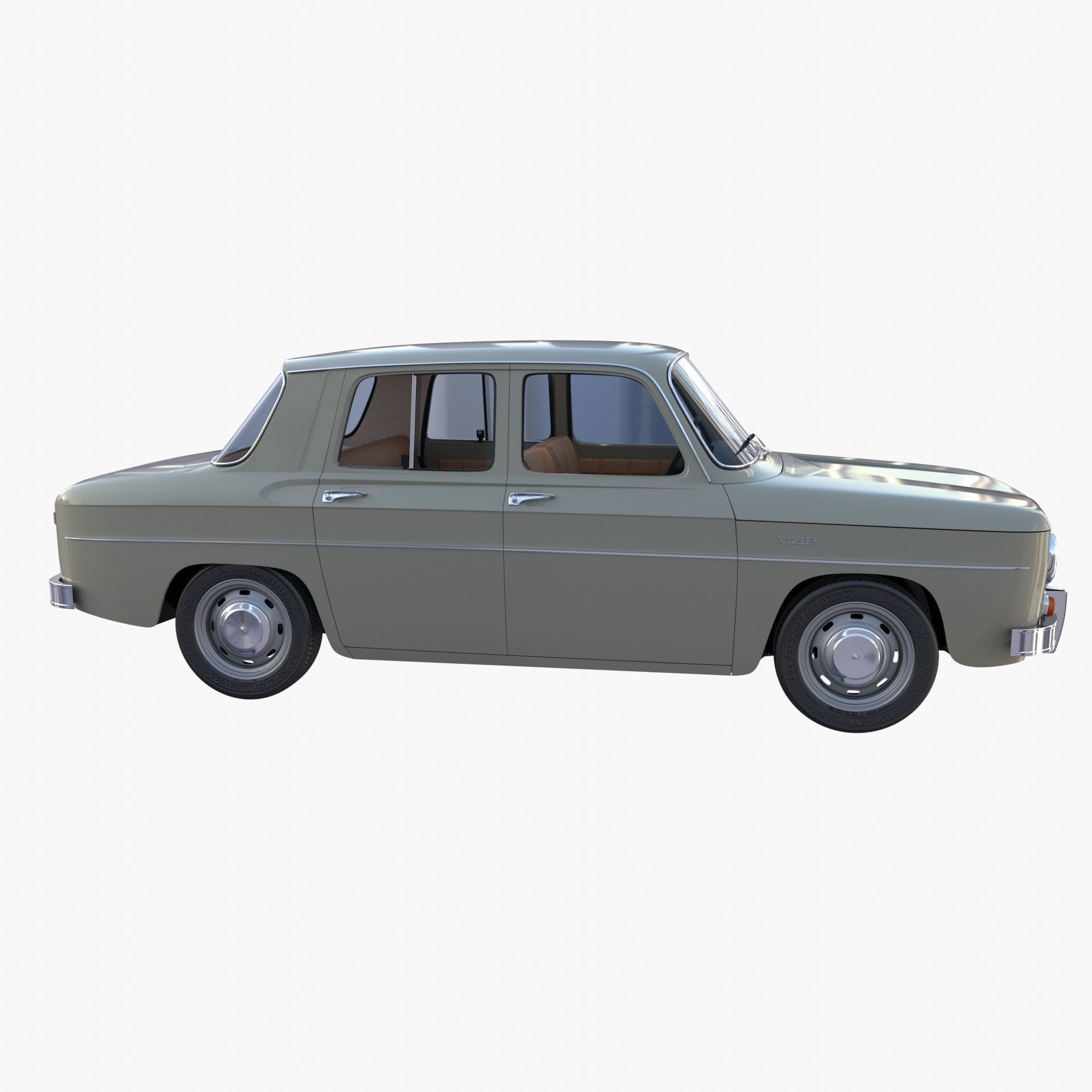 Dacia 1100 with interior Gray 3D model_6