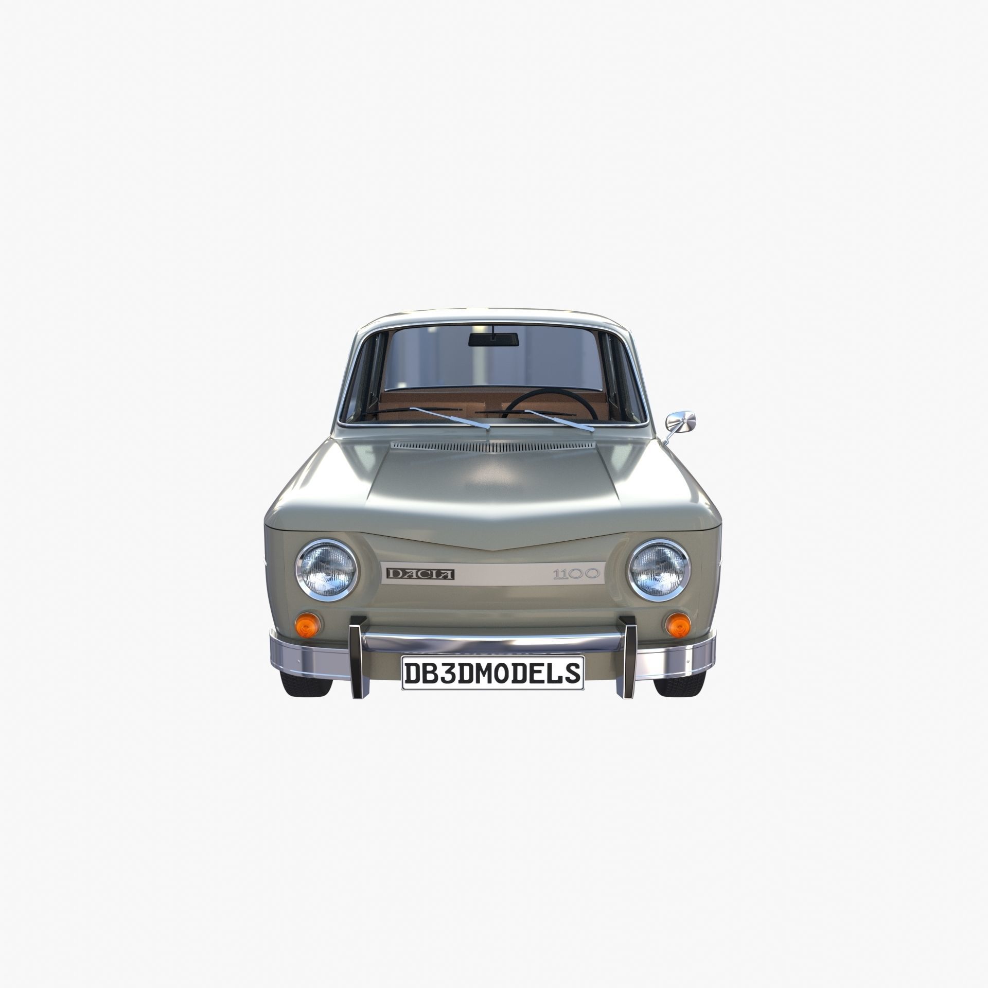 Dacia 1100 with interior Gray 3D model_2