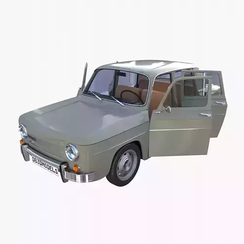 Dacia 1100 with interior Gray 3D model