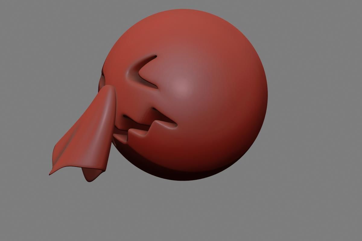 Emoji Sneezing Face 3D model_28