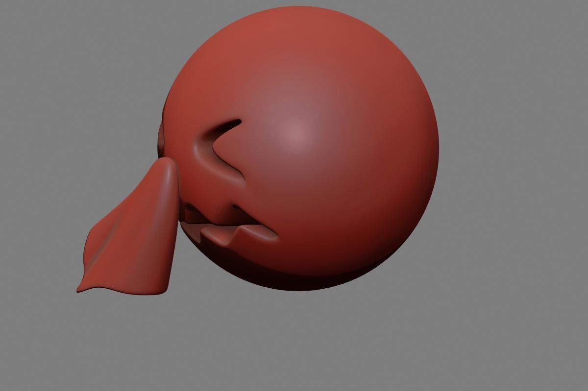 Emoji Sneezing Face 3D model_27