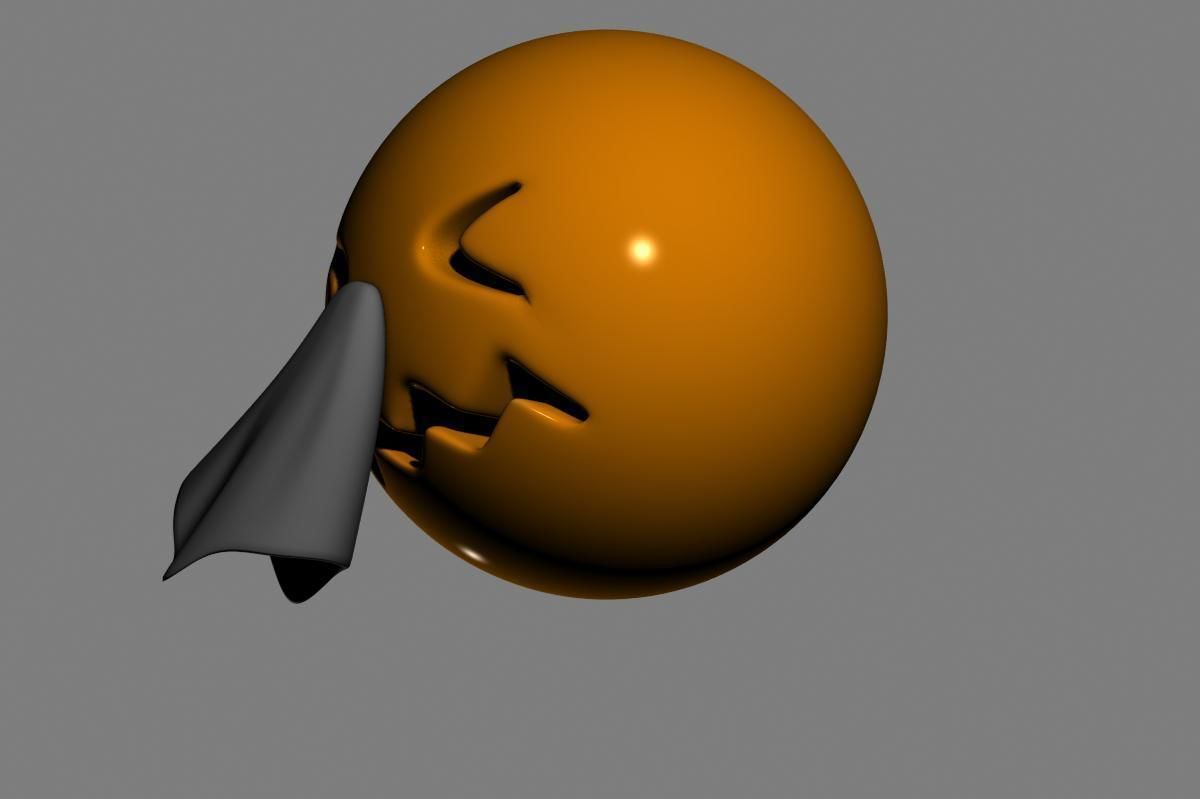 Emoji Sneezing Face 3D model_7