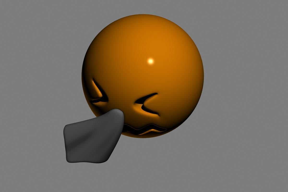 Emoji Sneezing Face 3D model_20