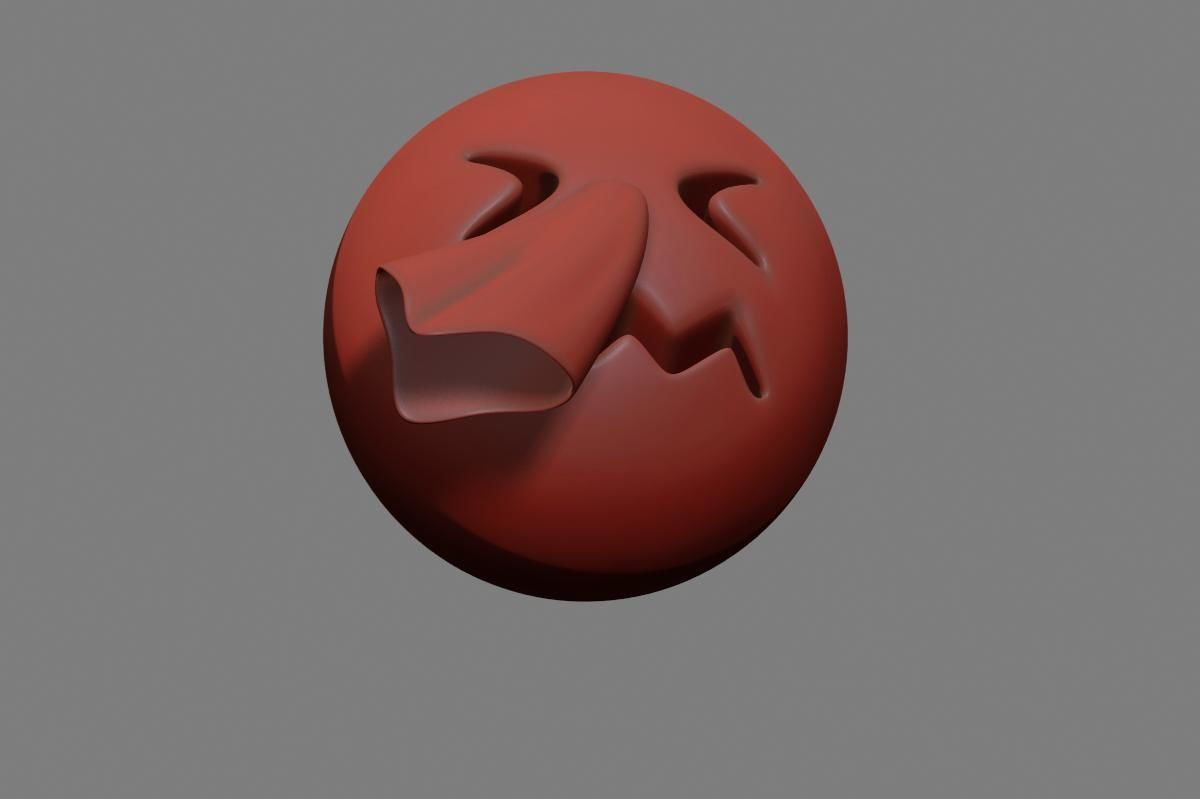 Emoji Sneezing Face 3D model_32