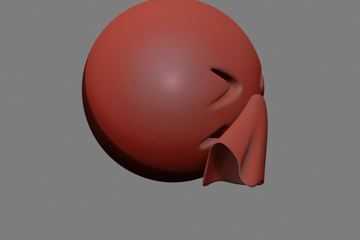 Emoji Sneezing Face 3D model_36