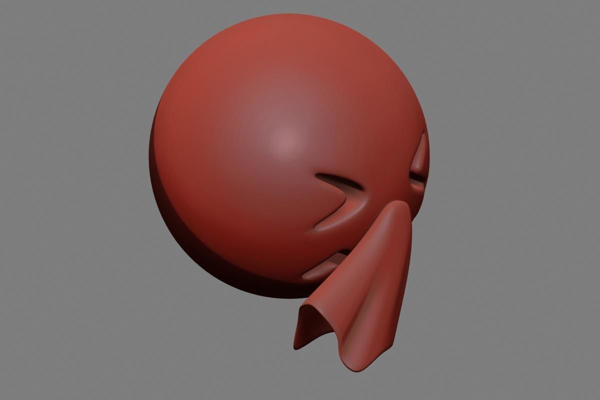 Emoji Sneezing Face 3D model_37