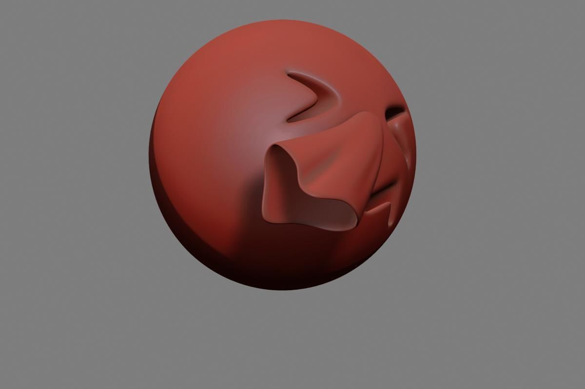 Emoji Sneezing Face 3D model_34