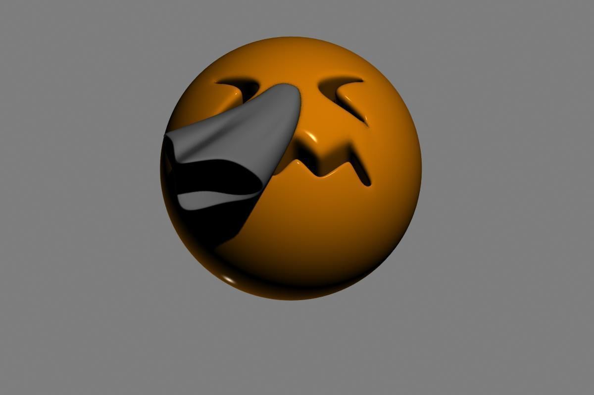 Emoji Sneezing Face 3D model_21