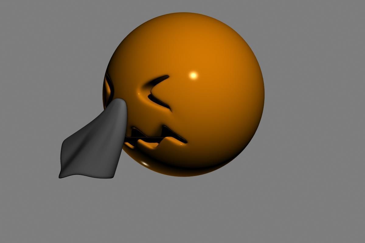 Emoji Sneezing Face 3D model_5