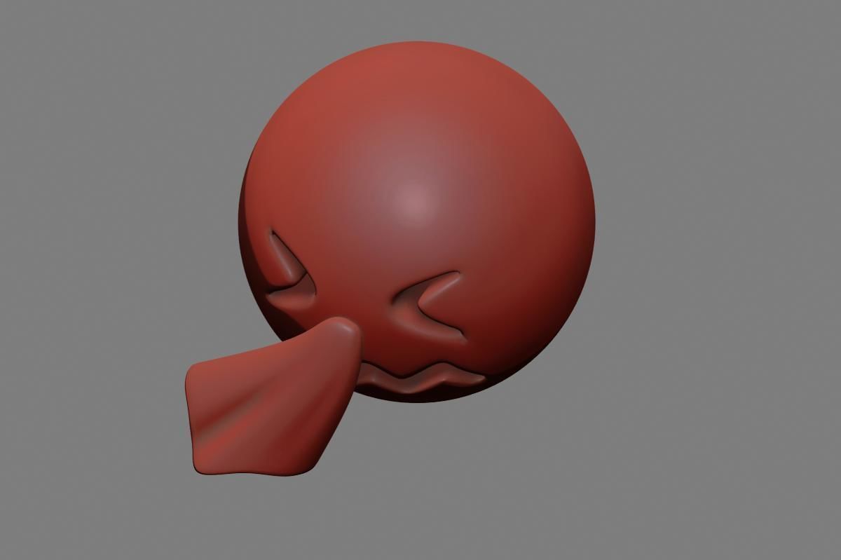 Emoji Sneezing Face 3D model_41
