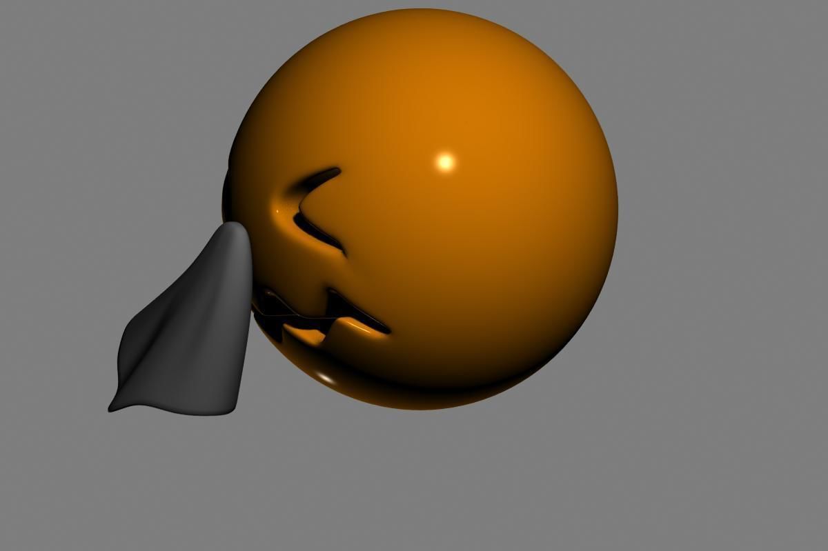Emoji Sneezing Face 3D model_6