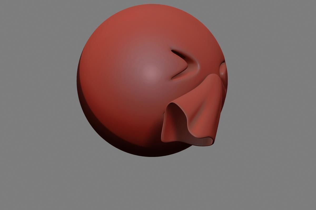 Emoji Sneezing Face 3D model_35