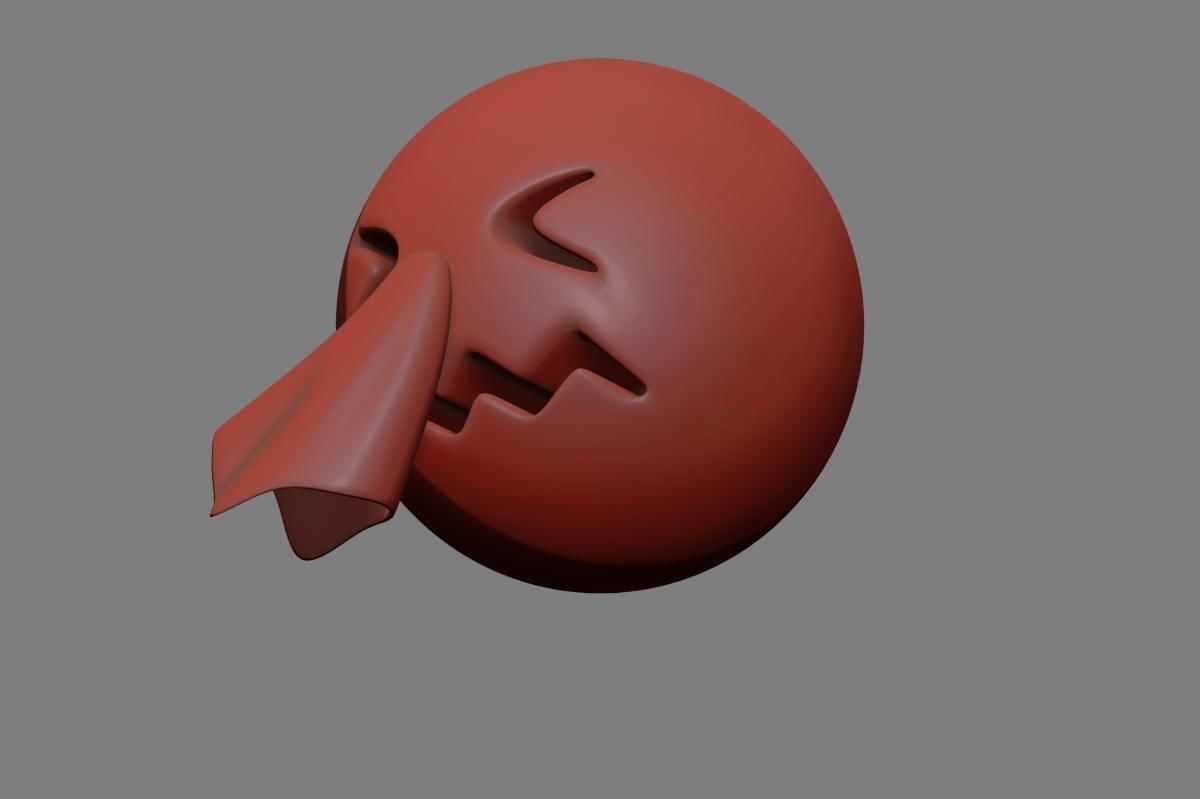 Emoji Sneezing Face 3D model_29