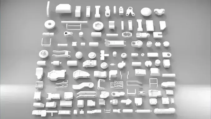 Kitbash-3 set of parts 3D model