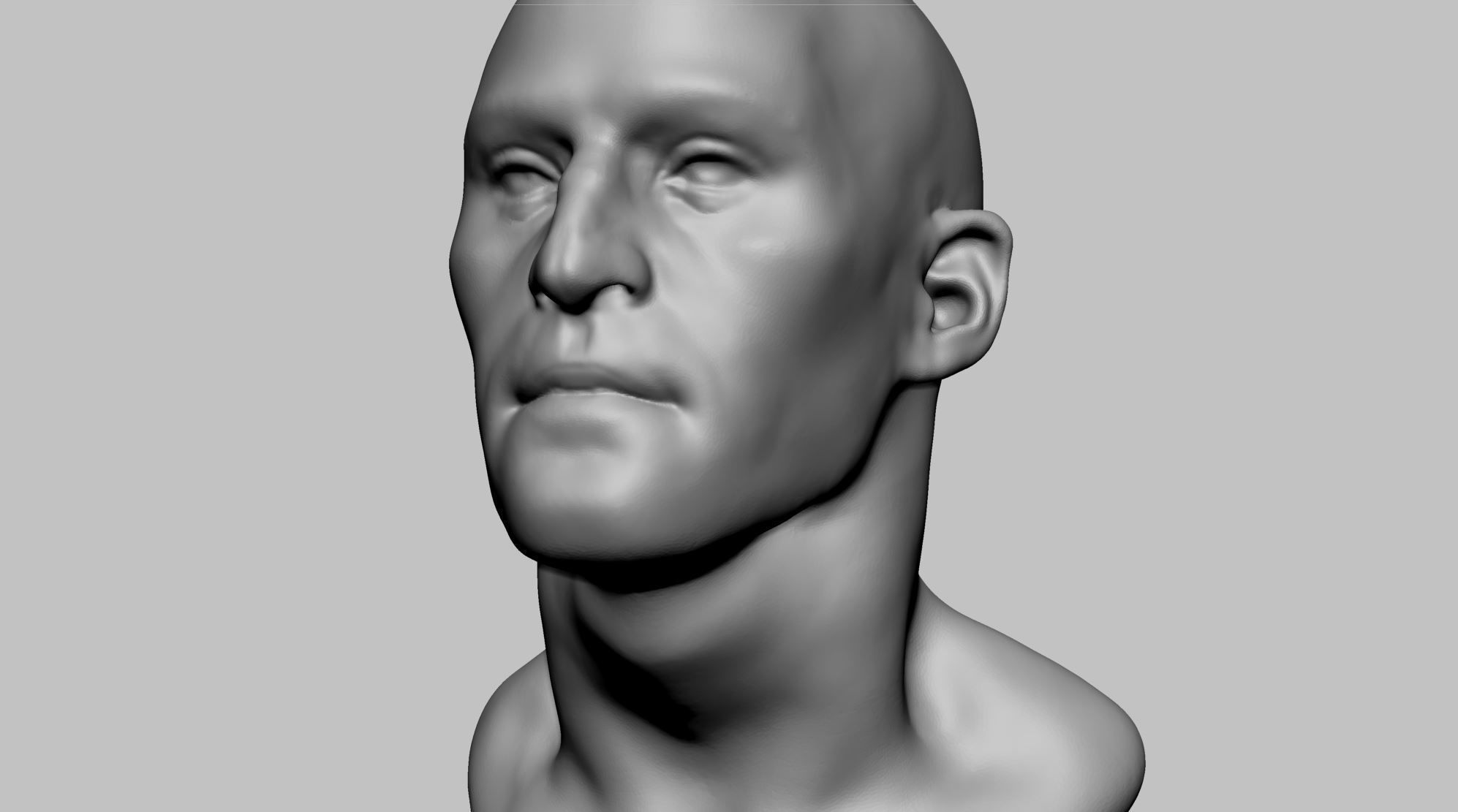 Base Male Head v3 3D model_7