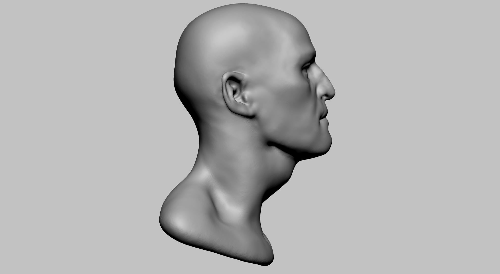 Base Male Head v3 3D model_2