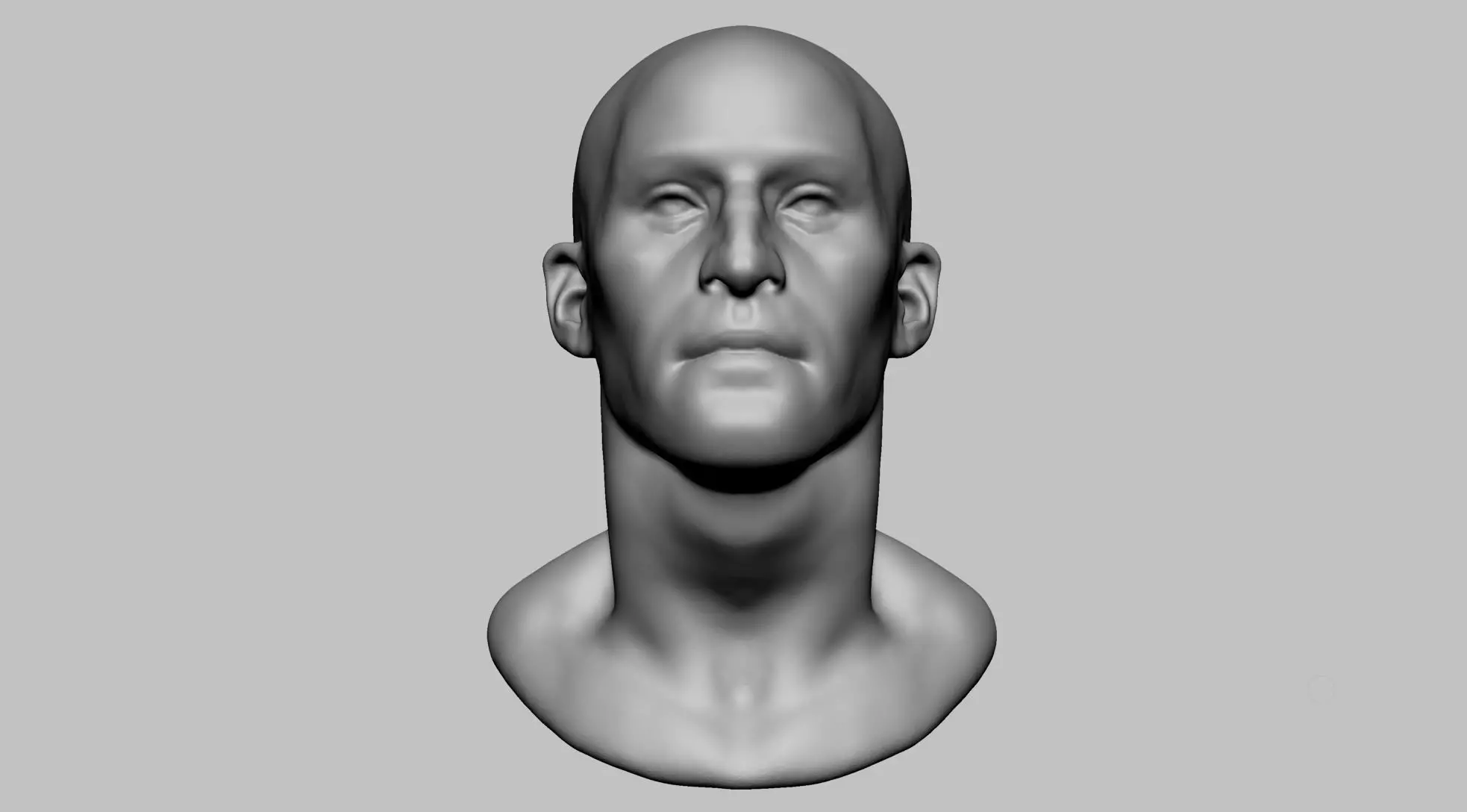 Base Male Head v3 3D model_0